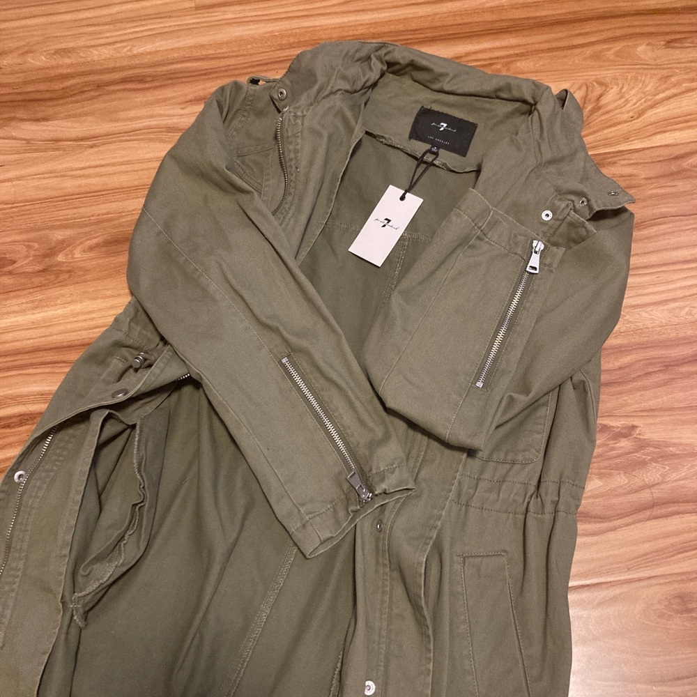 NWT 7 For All Mankind Green Utility Jacket SIZE SMALL